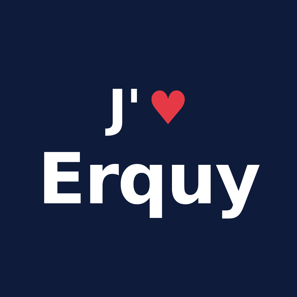 T-shirt personnalisé Erquy — design J'aime Erquy