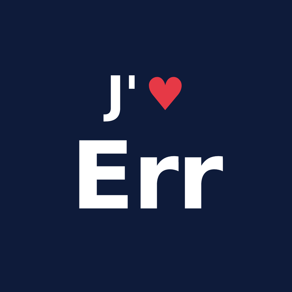 T-shirt personnalisé Err — design « J'aime Err » imprimé sur le t-shirt