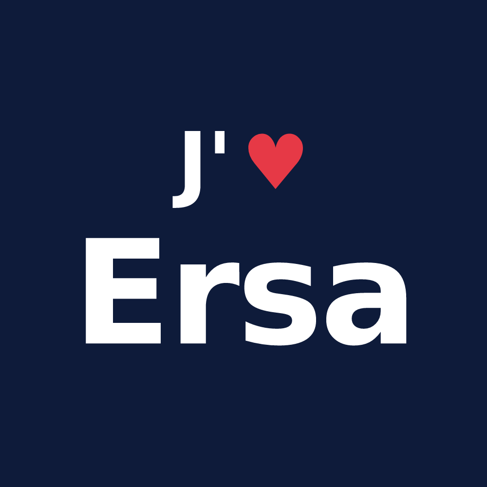 T-shirt personnalisé Ersa — design J'aime Ersa