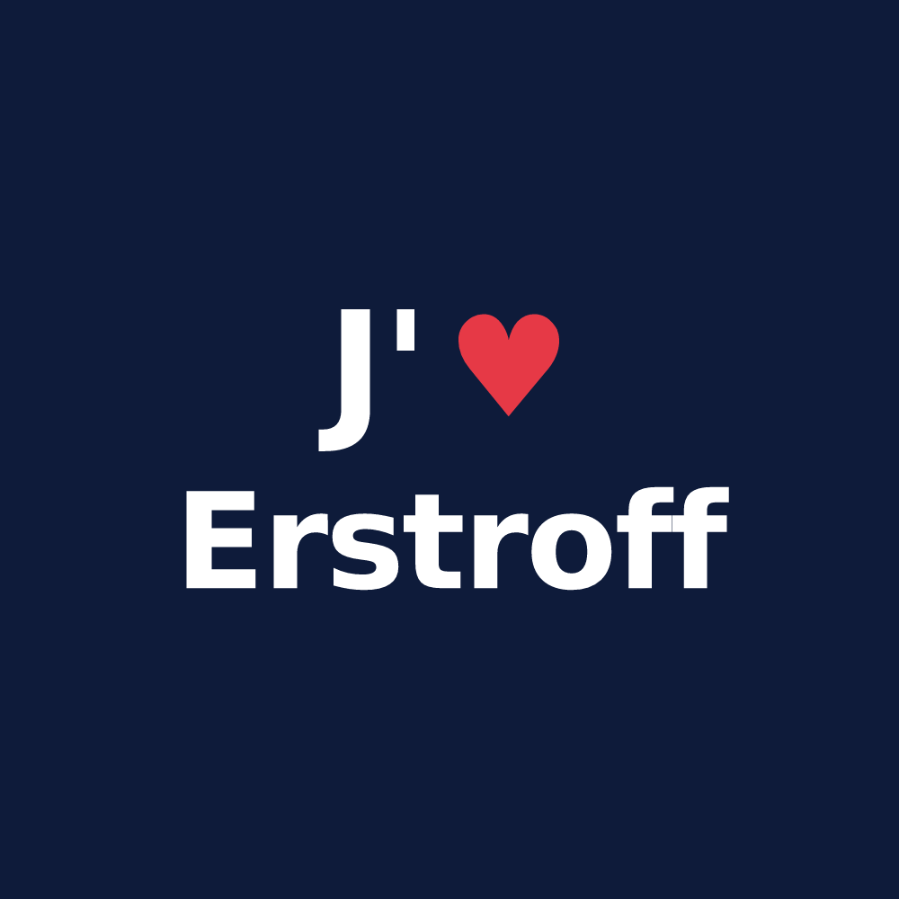 T-shirt personnalisé Erstroff — design J'aime Erstroff