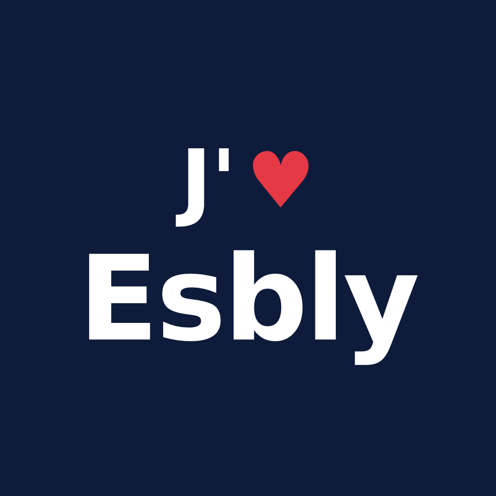 T-shirt personnalisé Esbly — design J'aime Esbly