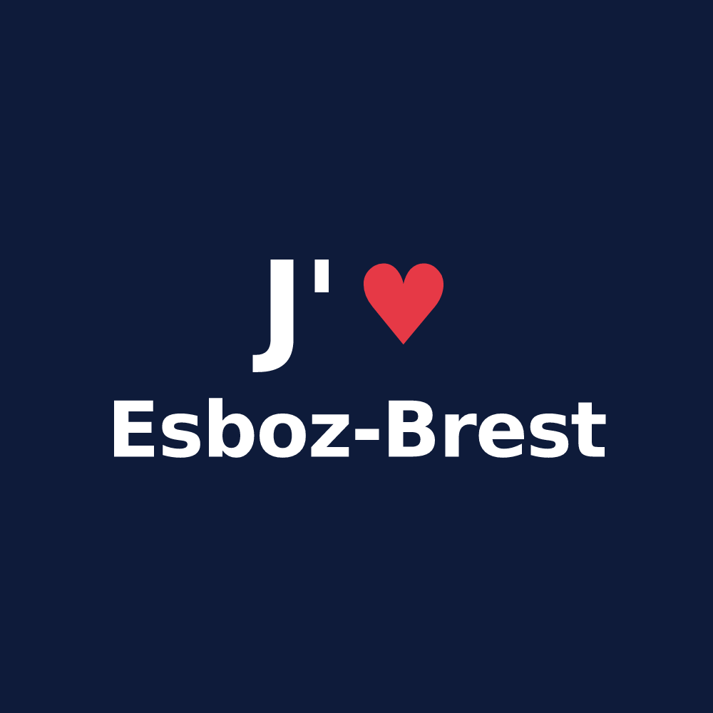 T-shirt personnalisé Esboz-Brest — design « J'aime Esboz-Brest » imprimé sur le t-shirt