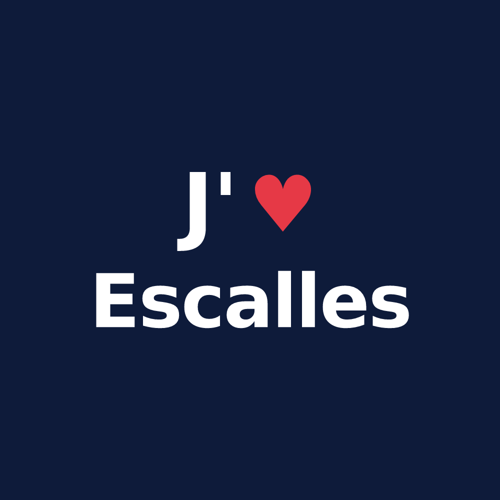 T-shirt personnalisé Escalles — design J'aime Escalles
