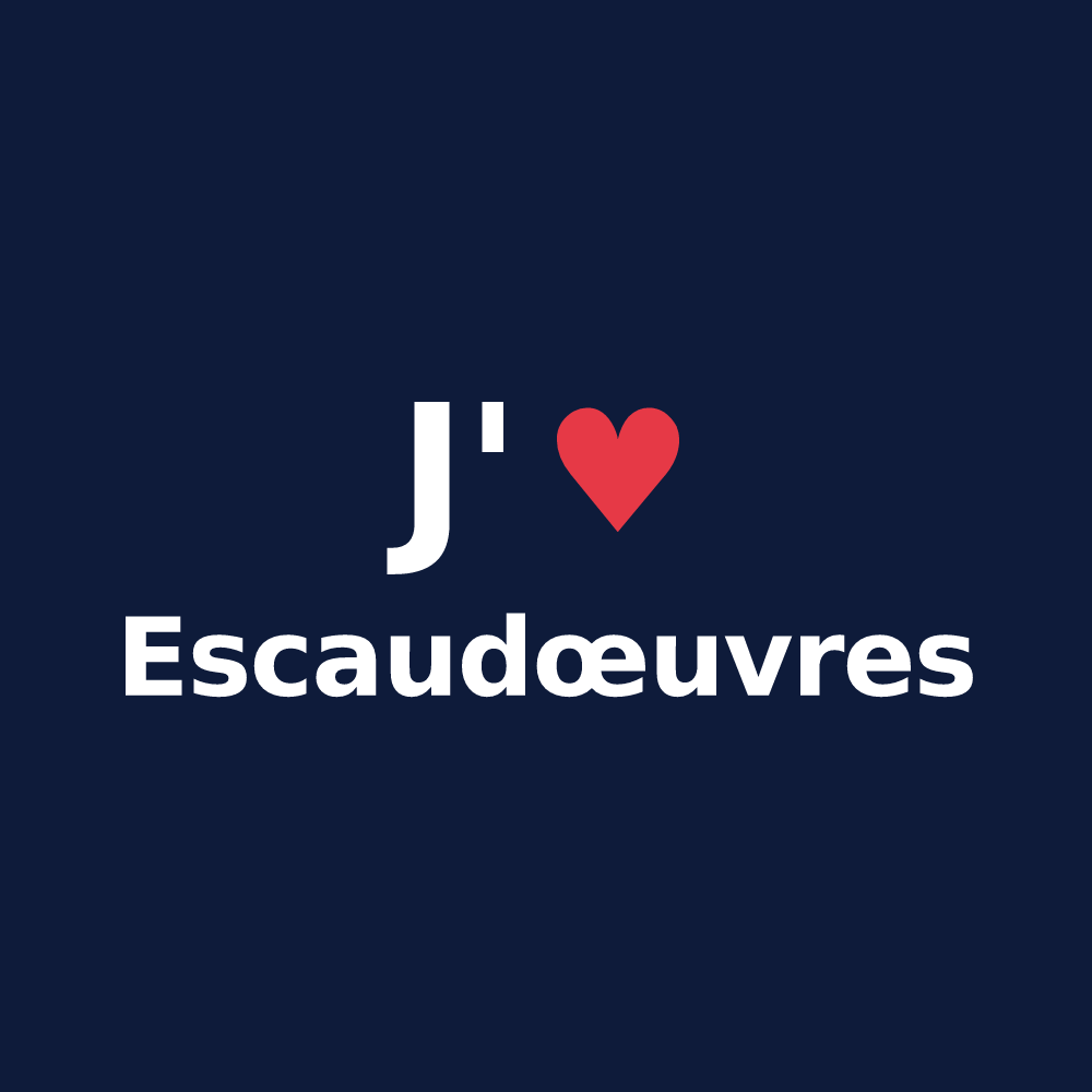 T-shirt personnalisé Escaudœuvres — design J'aime Escaudœuvres