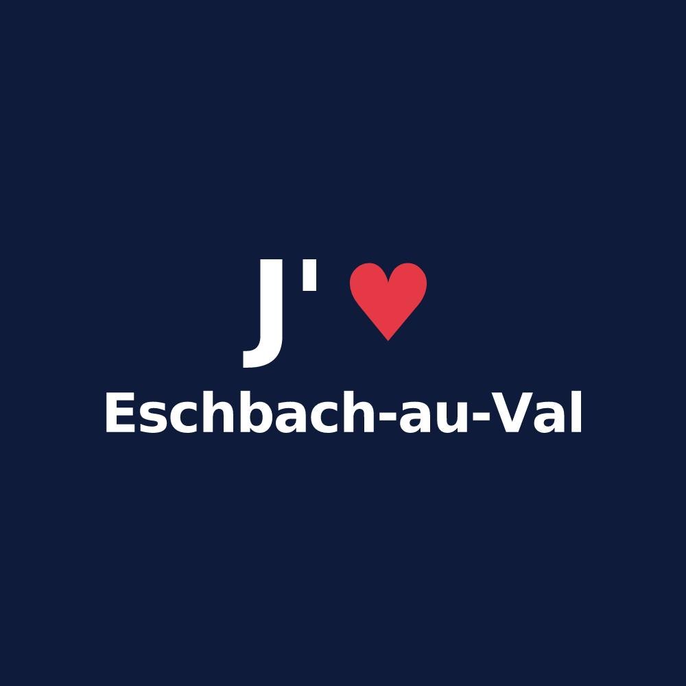 T-shirt personnalisé Eschbach-au-Val — design J'aime Eschbach-au-Val
