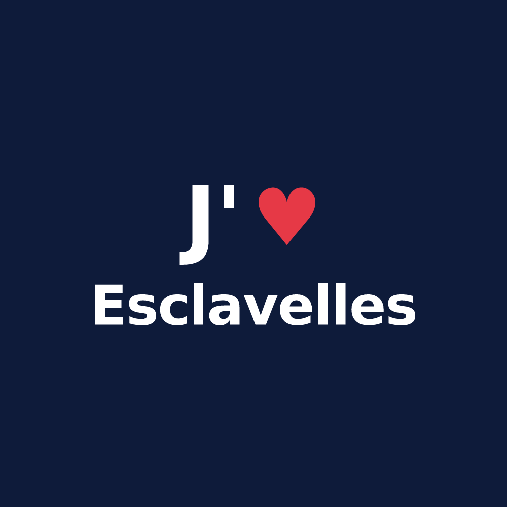 T-shirt personnalisé Esclavelles — design J'aime Esclavelles