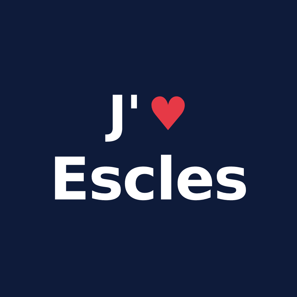 T-shirt personnalisé Escles — design J'aime Escles