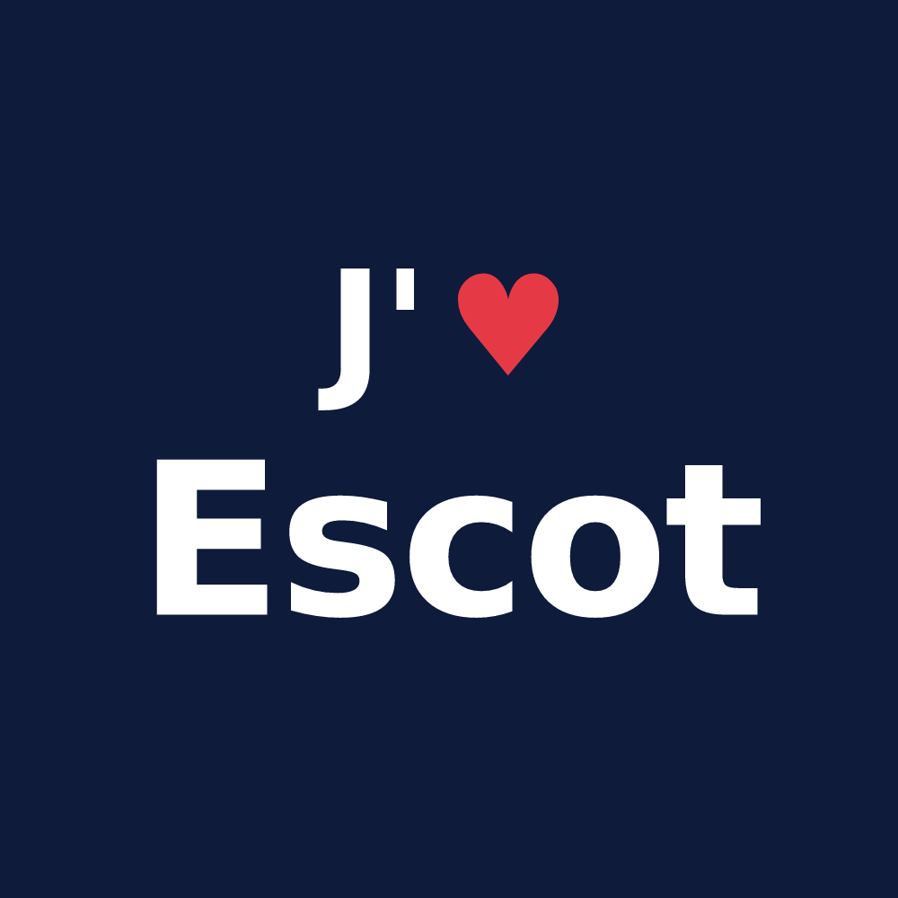 T-shirt personnalisé Escot — design J'aime Escot