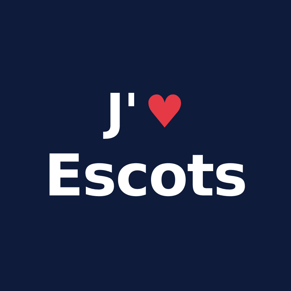 T-shirt personnalisé Escots — design J'aime Escots