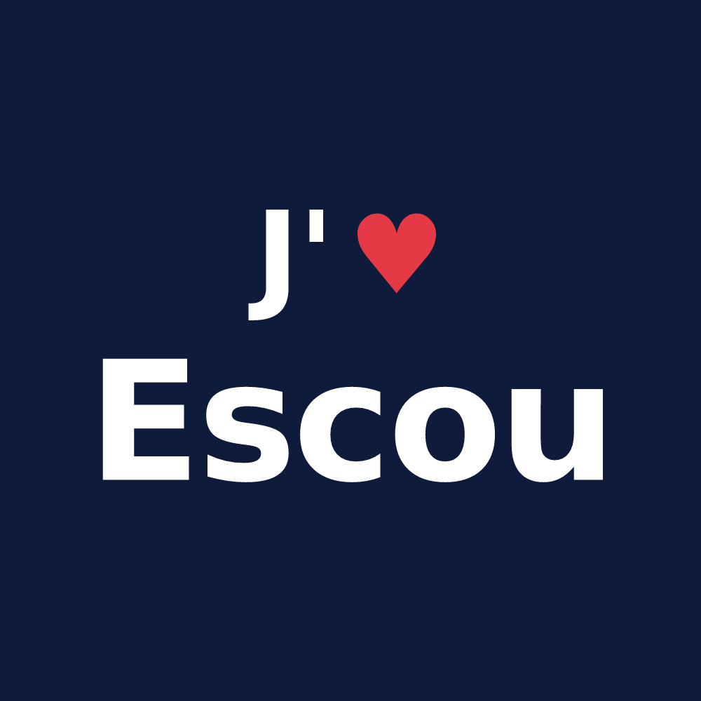 T-shirt personnalisé Escou — design J'aime Escou