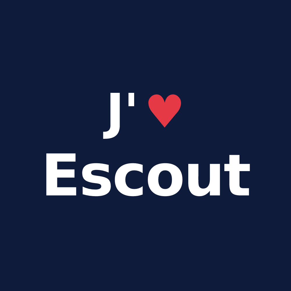 T-shirt personnalisé Escout — design J'aime Escout