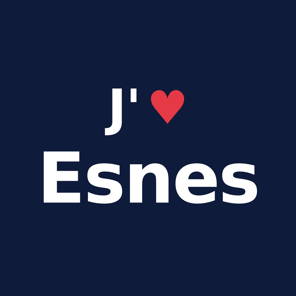 T-shirt personnalisé Esnes — design J'aime Esnes