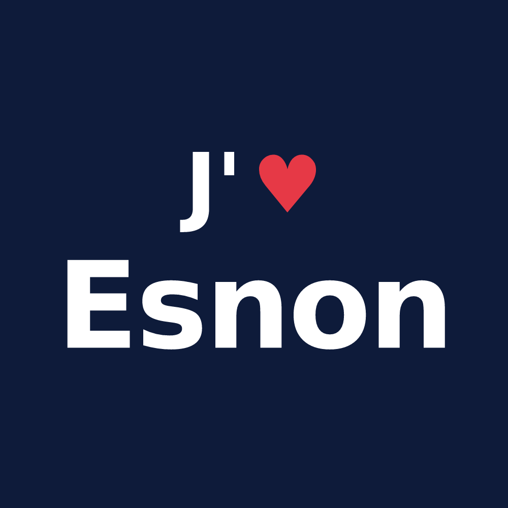 T-shirt personnalisé Esnon — design « J'aime Esnon » imprimé sur le t-shirt