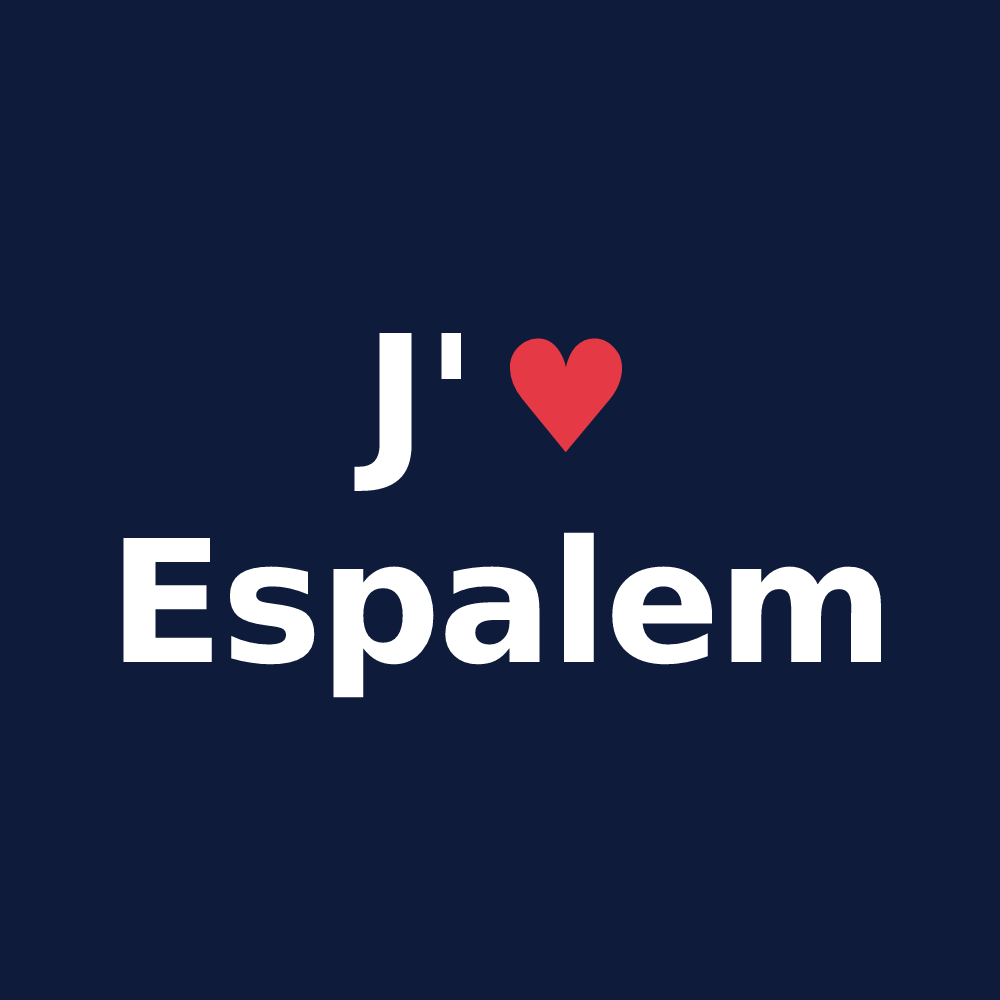 T-shirt personnalisé Espalem — design J'aime Espalem