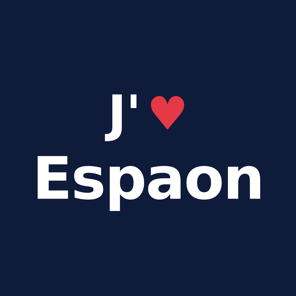 T-shirt personnalisé Espaon — design J'aime Espaon