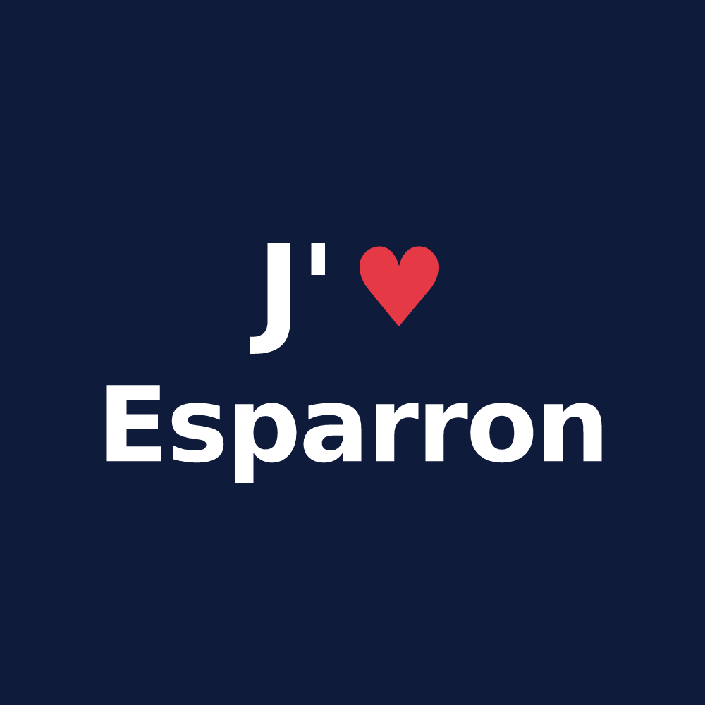 T-shirt personnalisé Esparron — design J'aime Esparron