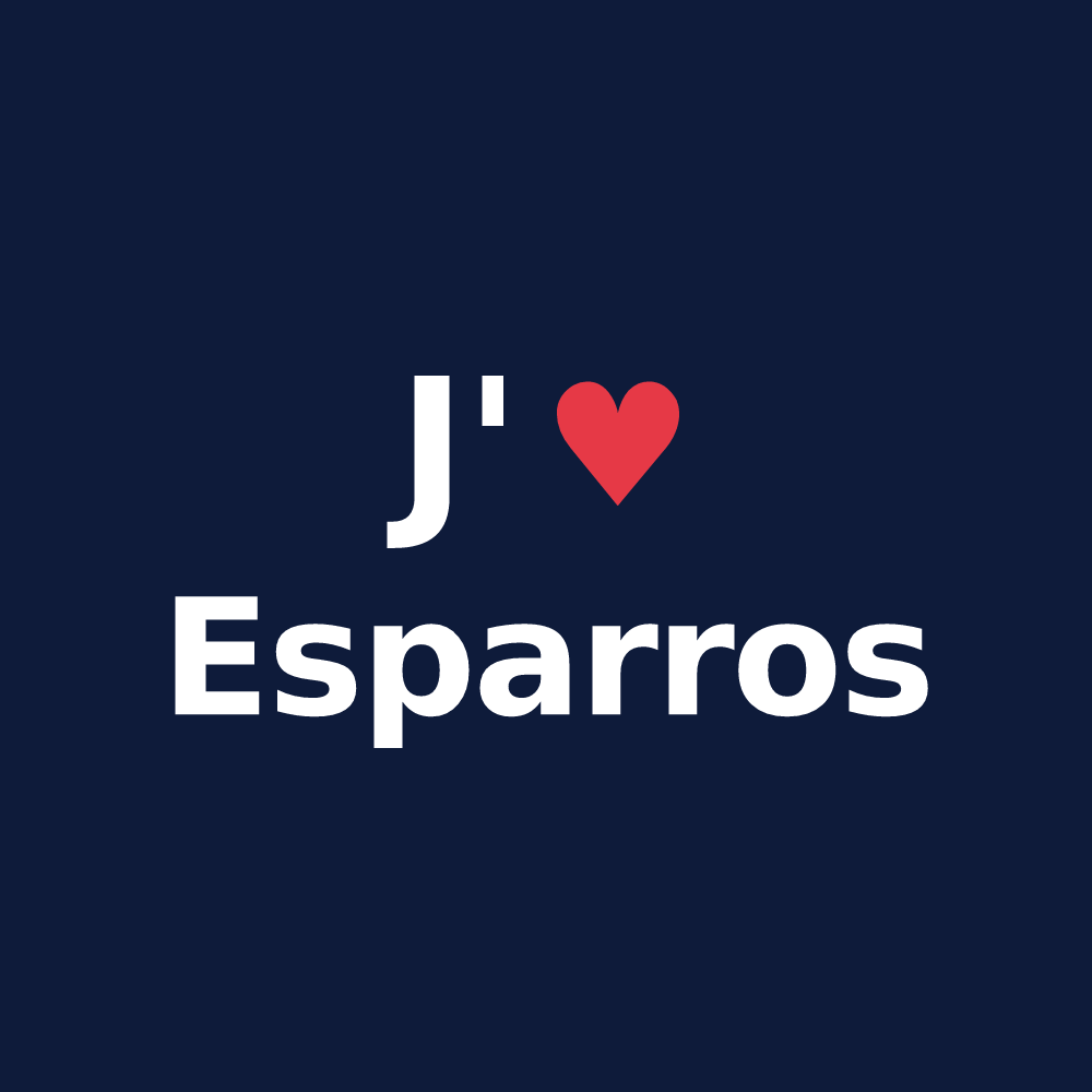 T-shirt personnalisé Esparros — design J'aime Esparros