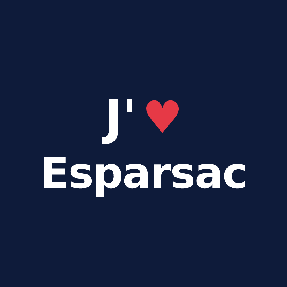 T-shirt personnalisé Esparsac — design J'aime Esparsac
