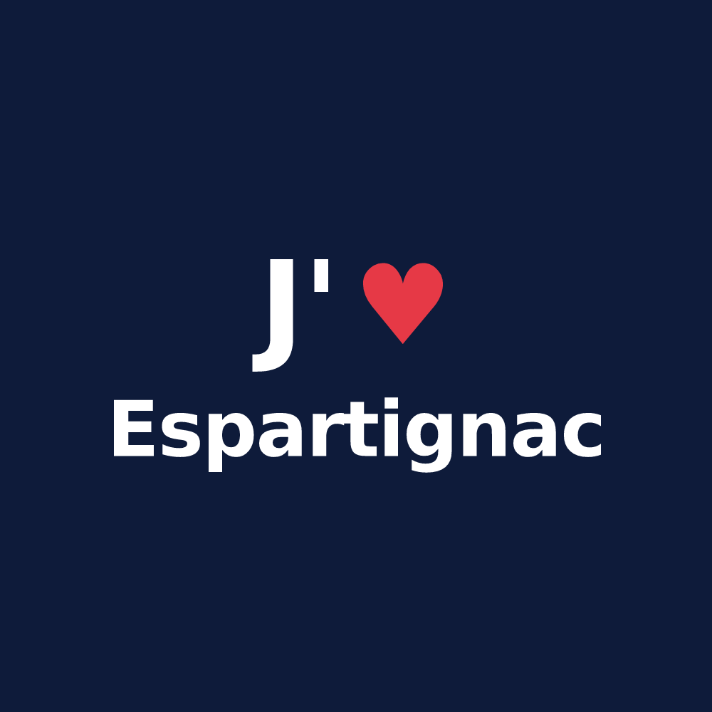 T-shirt personnalisé Espartignac — design J'aime Espartignac