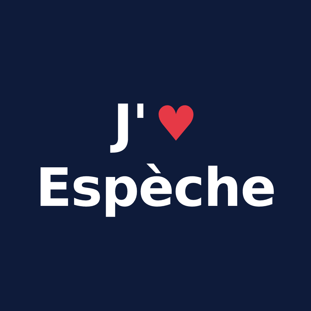 T-shirt personnalisé Espèche — design J'aime Espèche