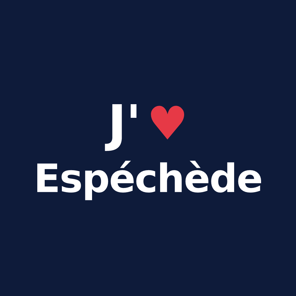 T-shirt personnalisé Espéchède — design J'aime Espéchède