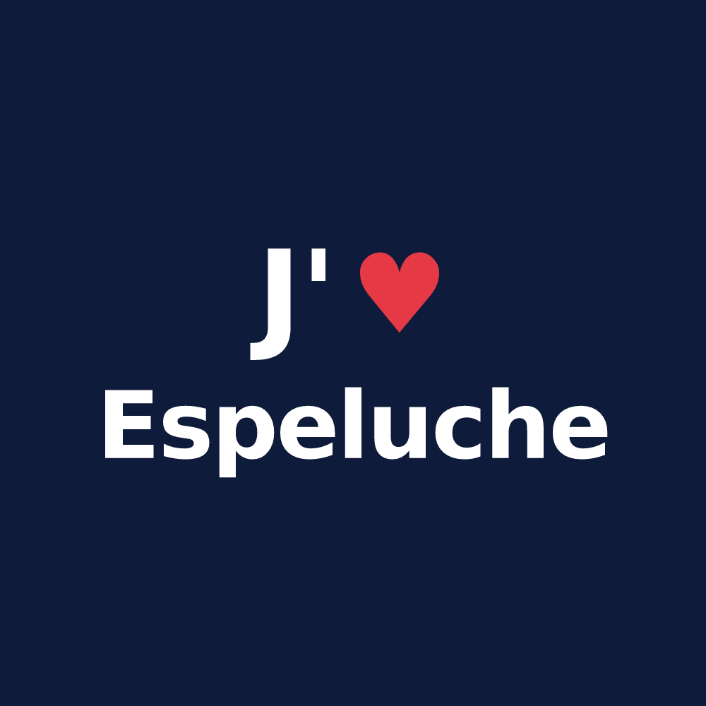 T-shirt personnalisé Espeluche — design J'aime Espeluche