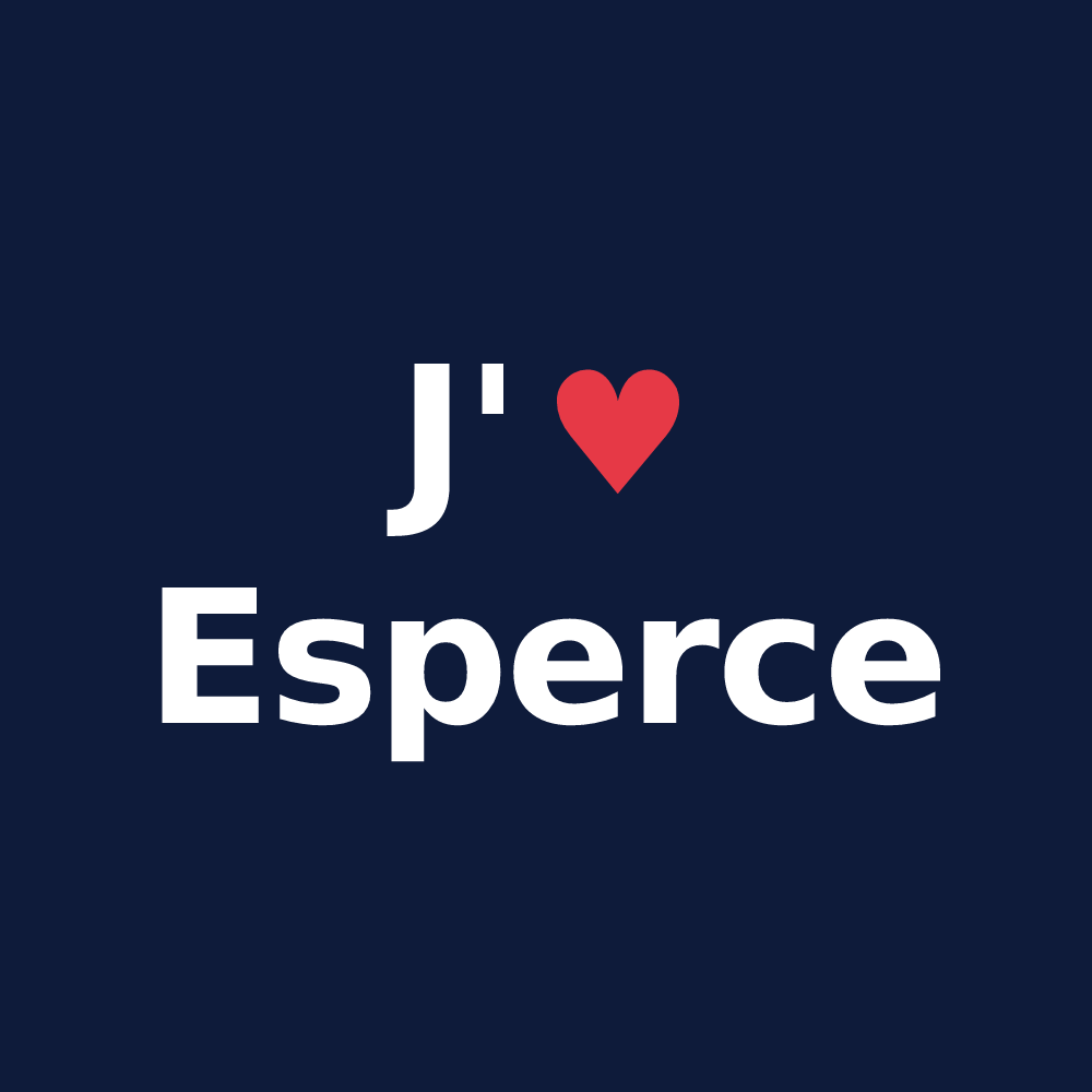 T-shirt personnalisé Esperce — design « J'aime Esperce » imprimé sur le t-shirt