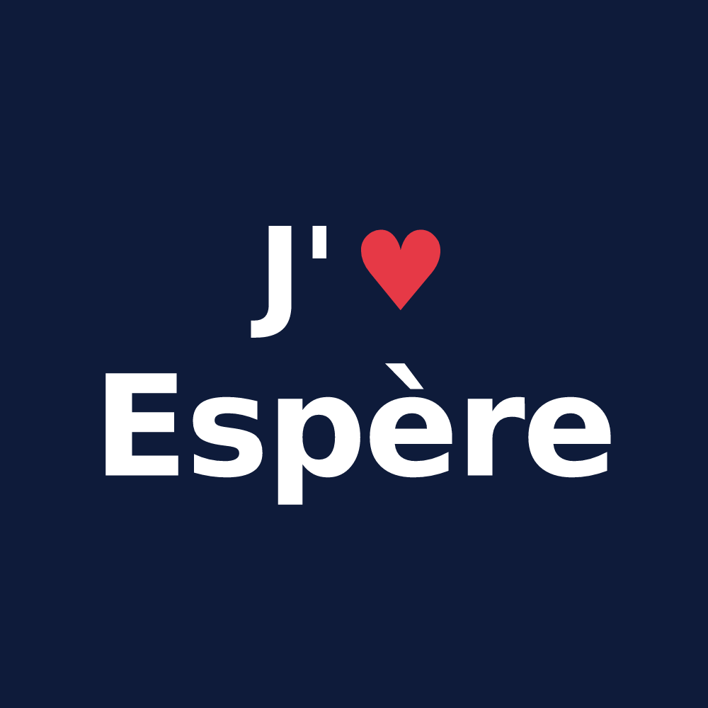 T-shirt personnalisé Espère — design J'aime Espère
