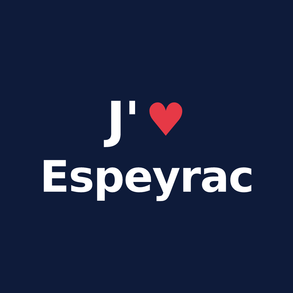 T-shirt personnalisé Espeyrac — design J'aime Espeyrac