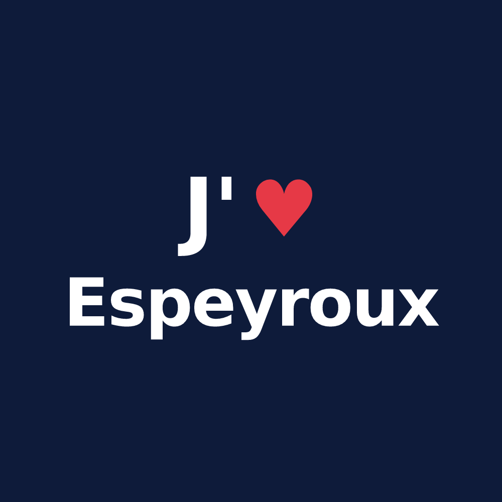 T-shirt personnalisé Espeyroux — design J'aime Espeyroux
