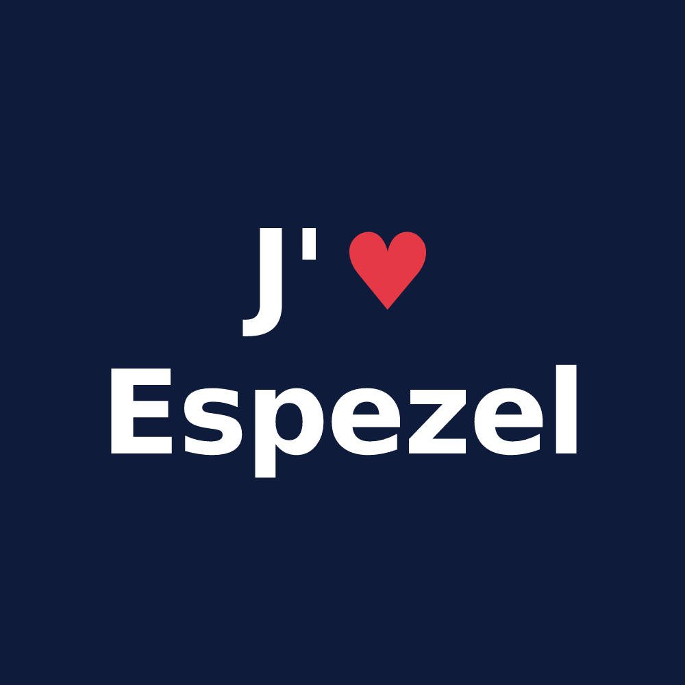T-shirt personnalisé Espezel — design J'aime Espezel
