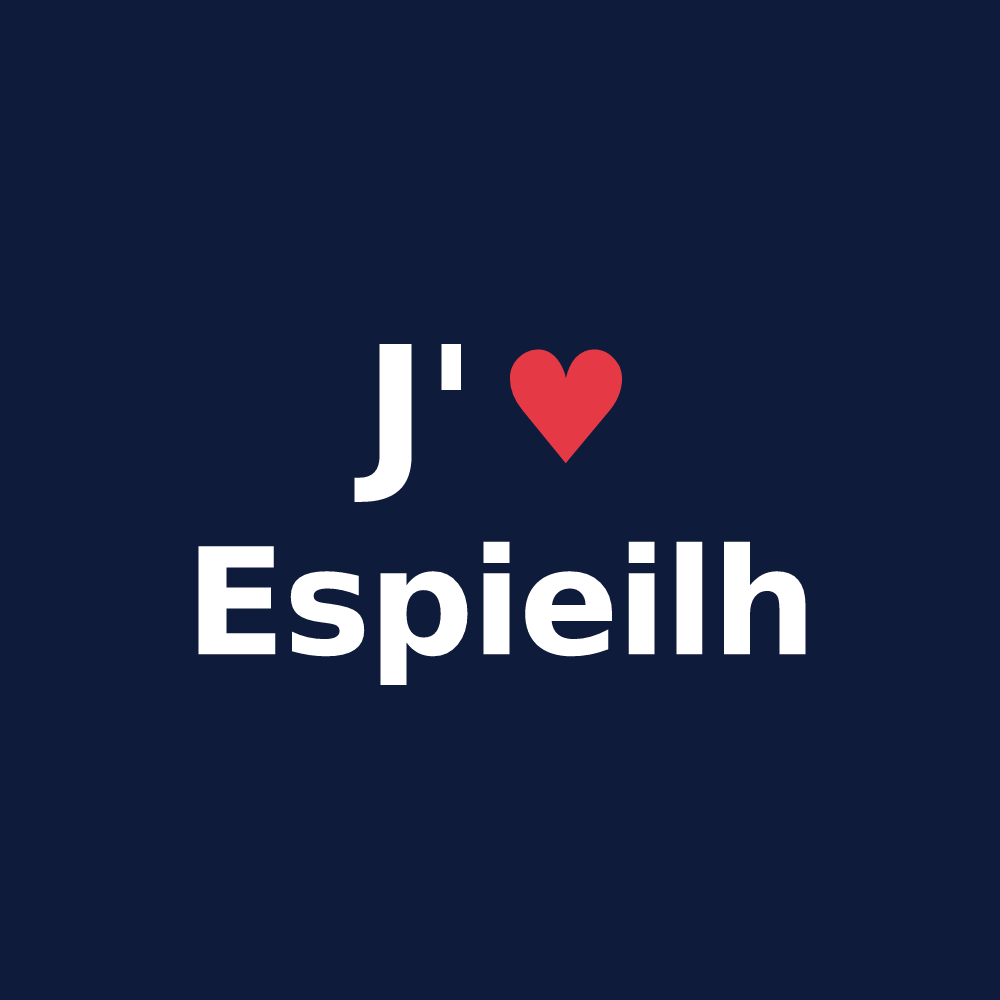 T-shirt personnalisé Espieilh — design J'aime Espieilh