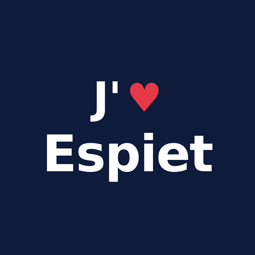 T-shirt personnalisé Espiet — design J'aime Espiet