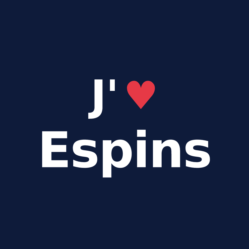 T-shirt personnalisé Espins — design J'aime Espins