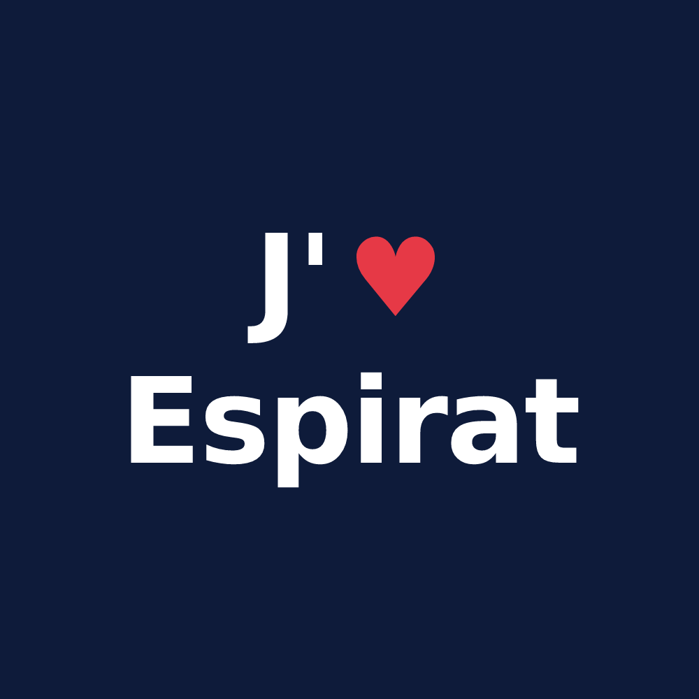 T-shirt personnalisé Espirat — design J'aime Espirat