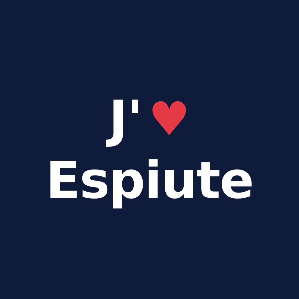 T-shirt personnalisé Espiute — design J'aime Espiute