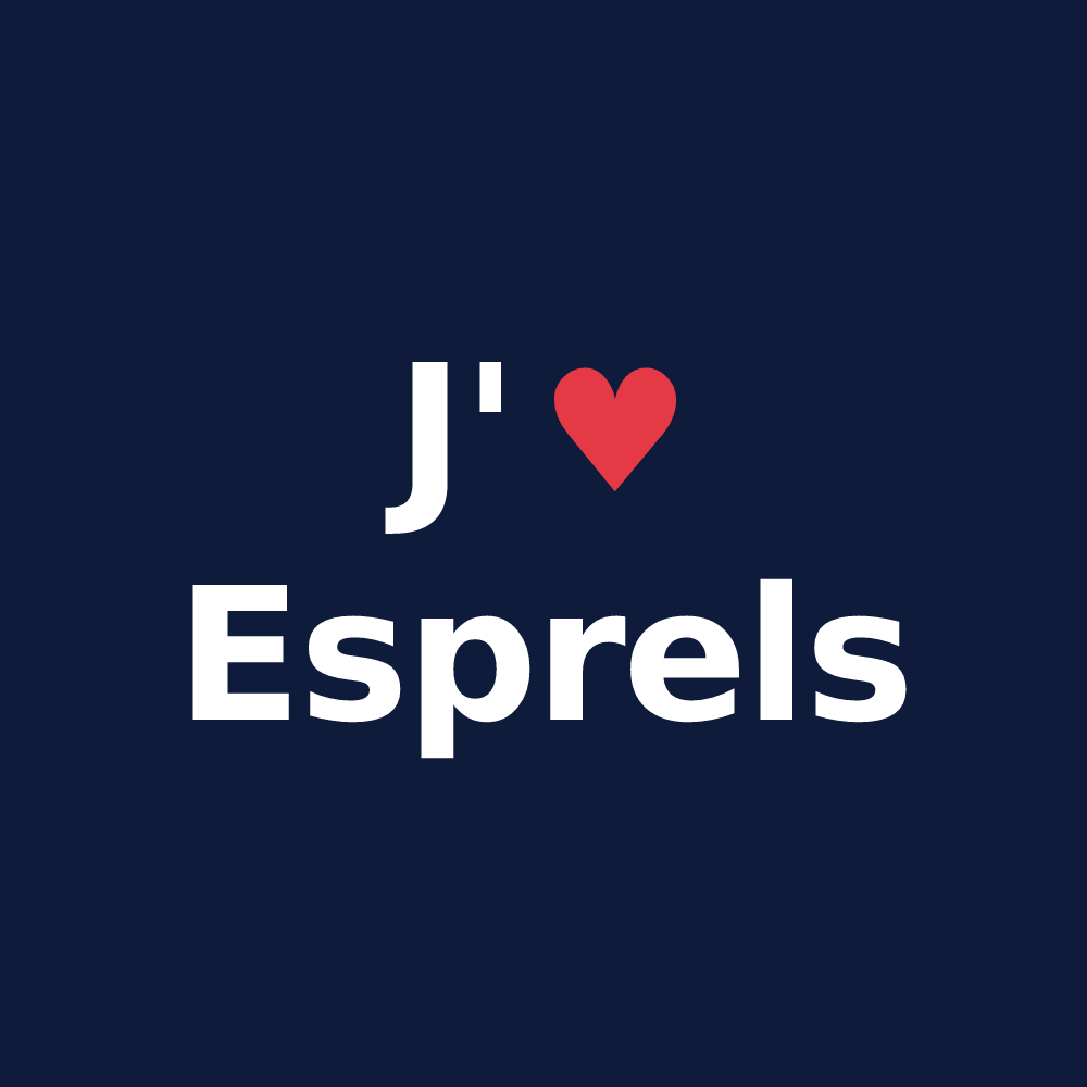 T-shirt personnalisé Esprels — design J'aime Esprels