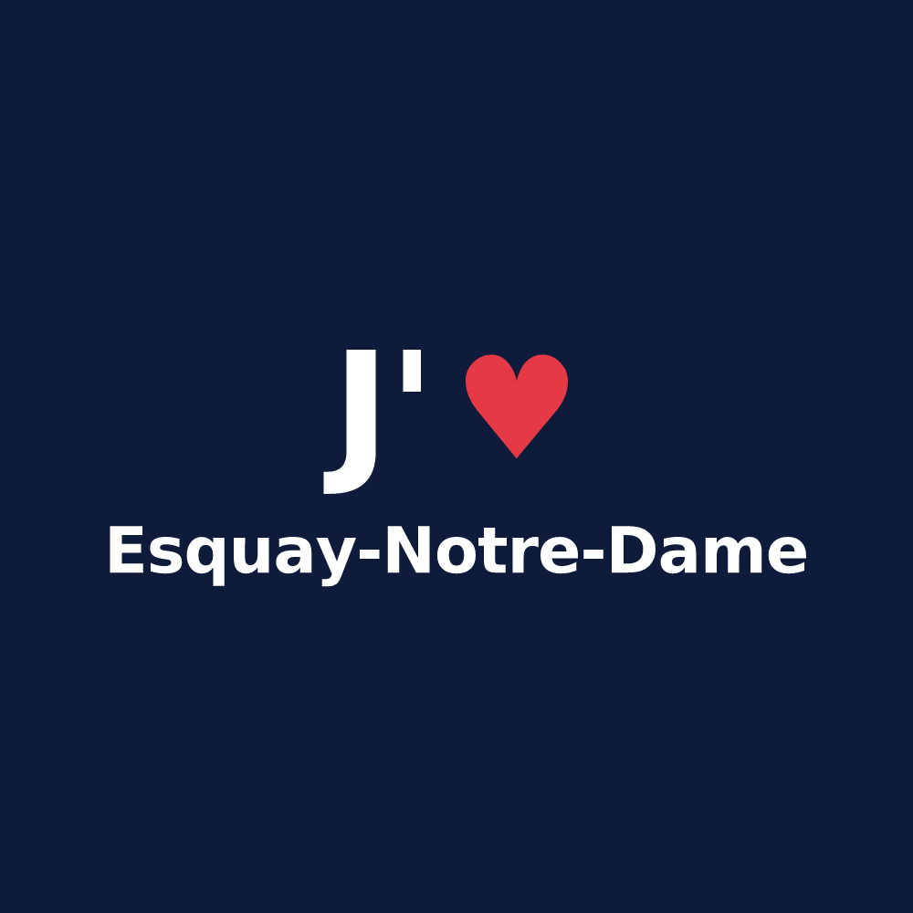 T-shirt personnalisé Esquay-Notre-Dame — design J'aime Esquay-Notre-Dame