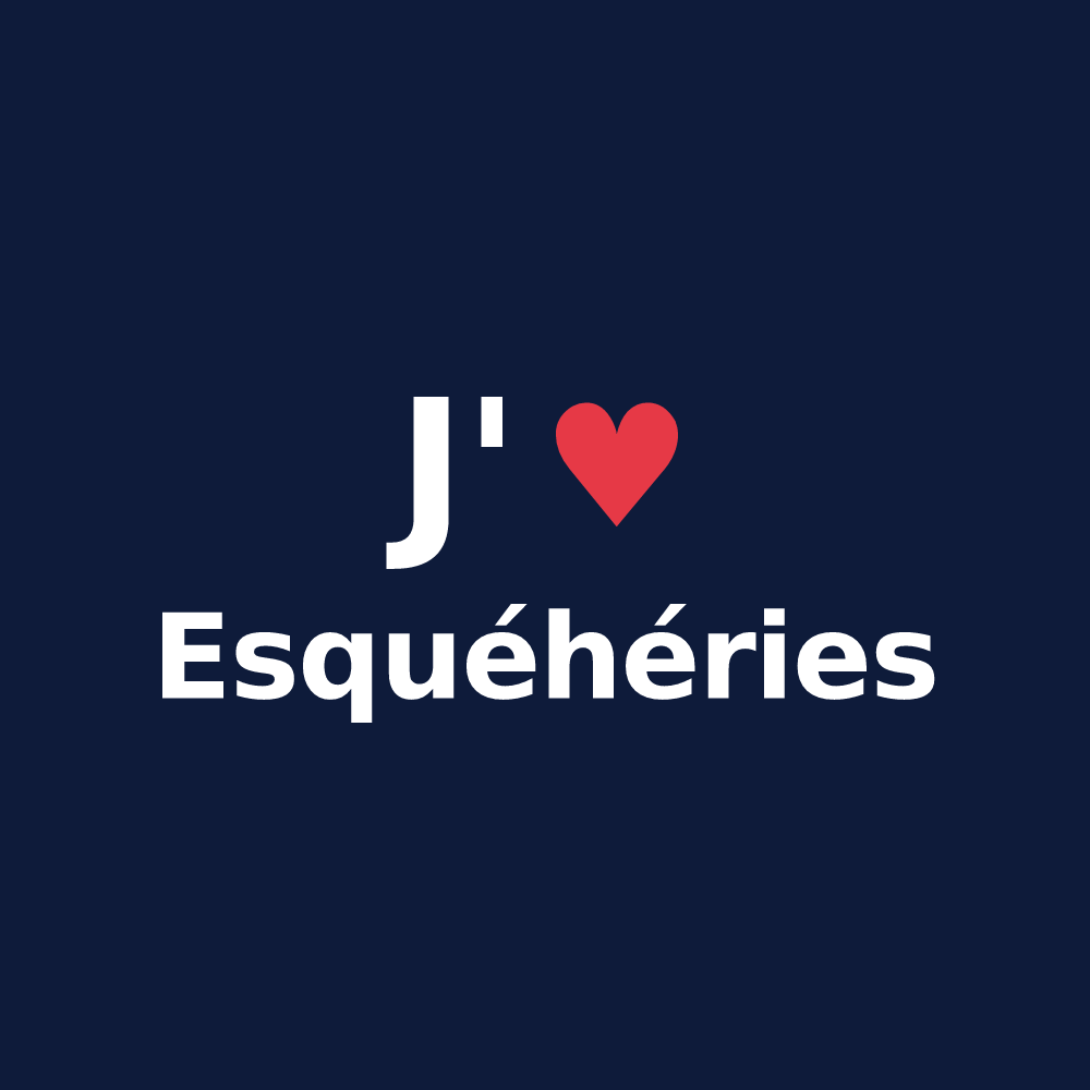 T-shirt personnalisé Esquéhéries — design J'aime Esquéhéries