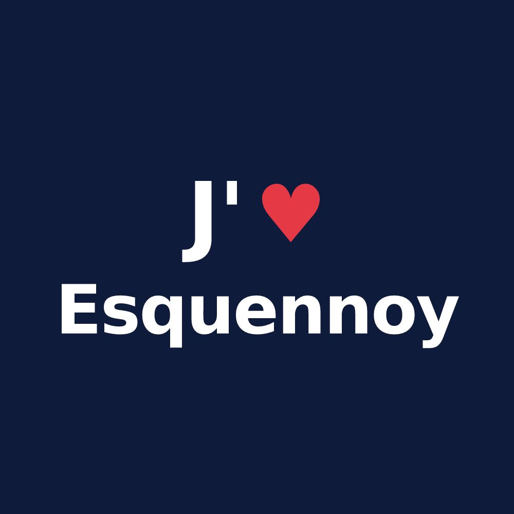 T-shirt personnalisé Esquennoy — design J'aime Esquennoy