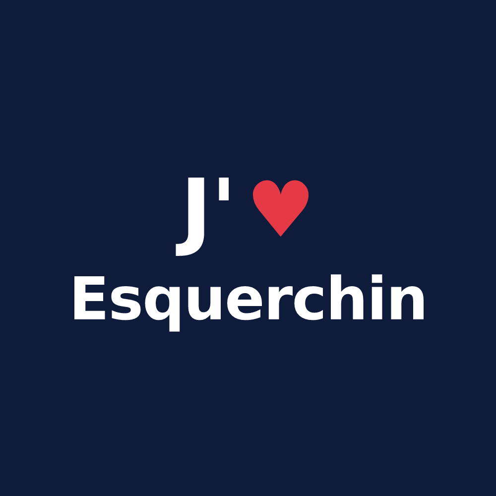 T-shirt personnalisé Esquerchin — design J'aime Esquerchin