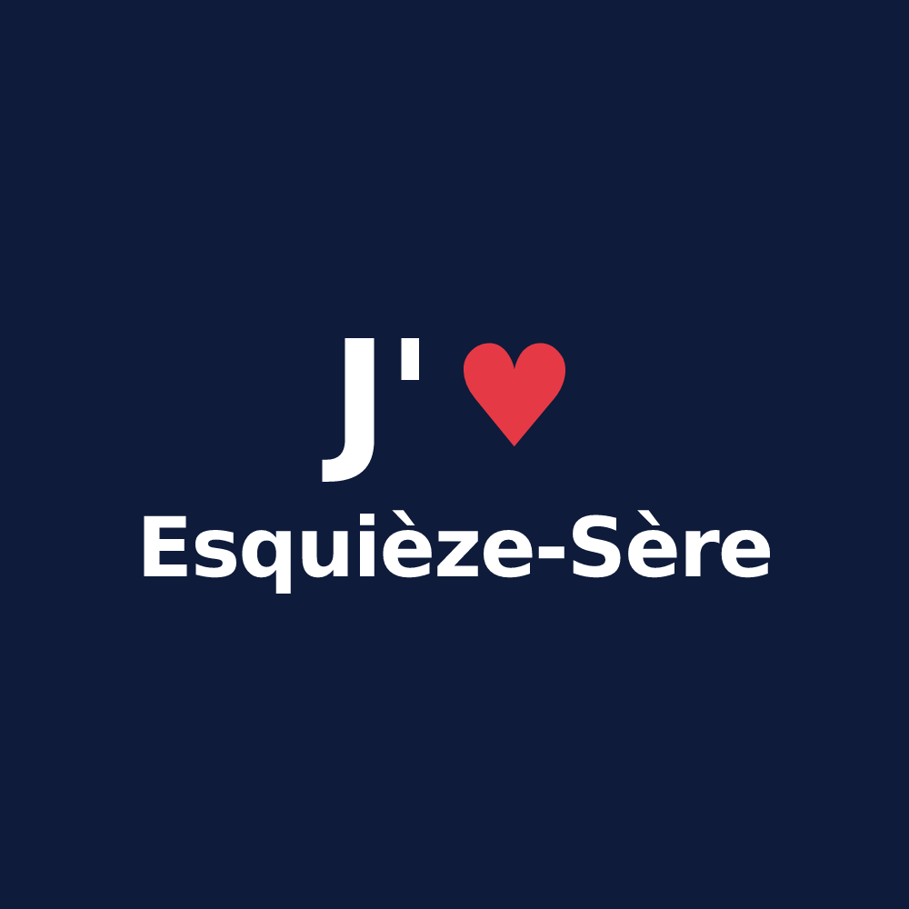 T-shirt personnalisé Esquièze-Sère — design J'aime Esquièze-Sère