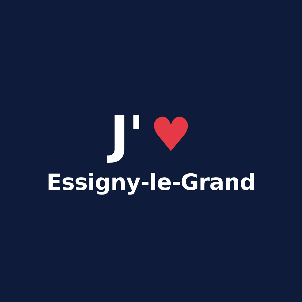 T-shirt personnalisé Essigny-le-Grand — design J'aime Essigny-le-Grand