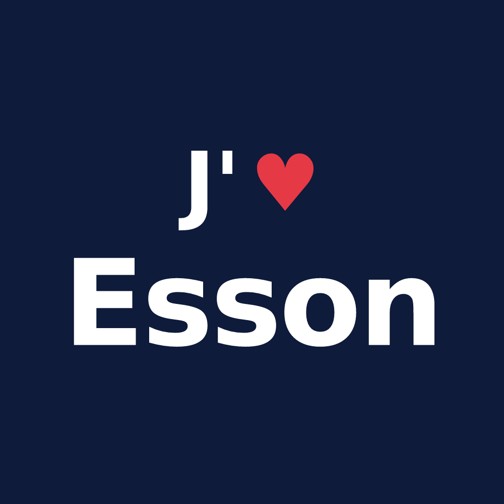 T-shirt personnalisé Esson — design « J'aime Esson » imprimé sur le t-shirt