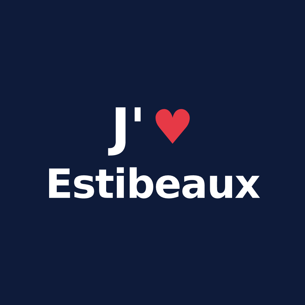 T-shirt personnalisé Estibeaux — design J'aime Estibeaux