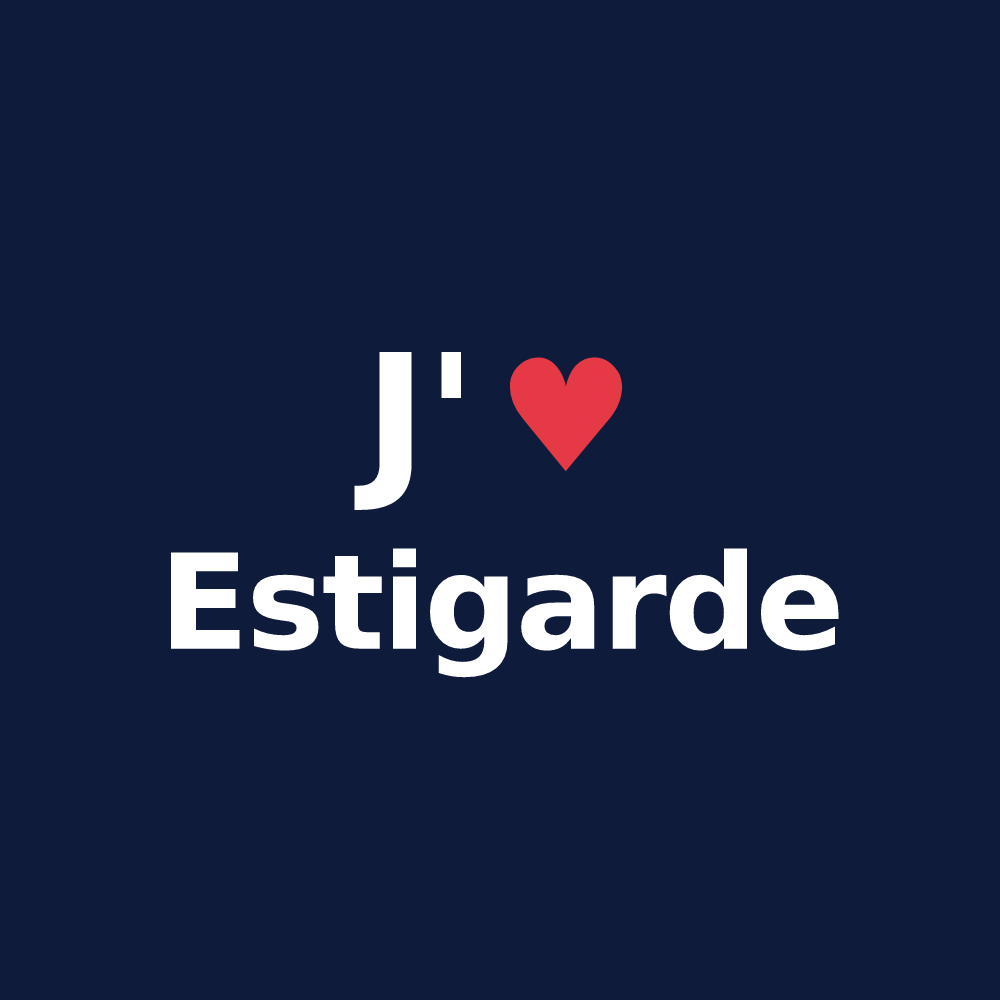 T-shirt personnalisé Estigarde — design J'aime Estigarde