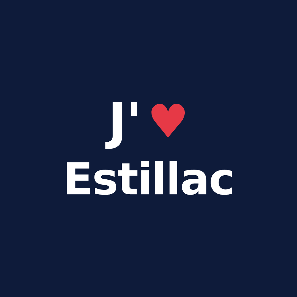 T-shirt personnalisé Estillac — design J'aime Estillac