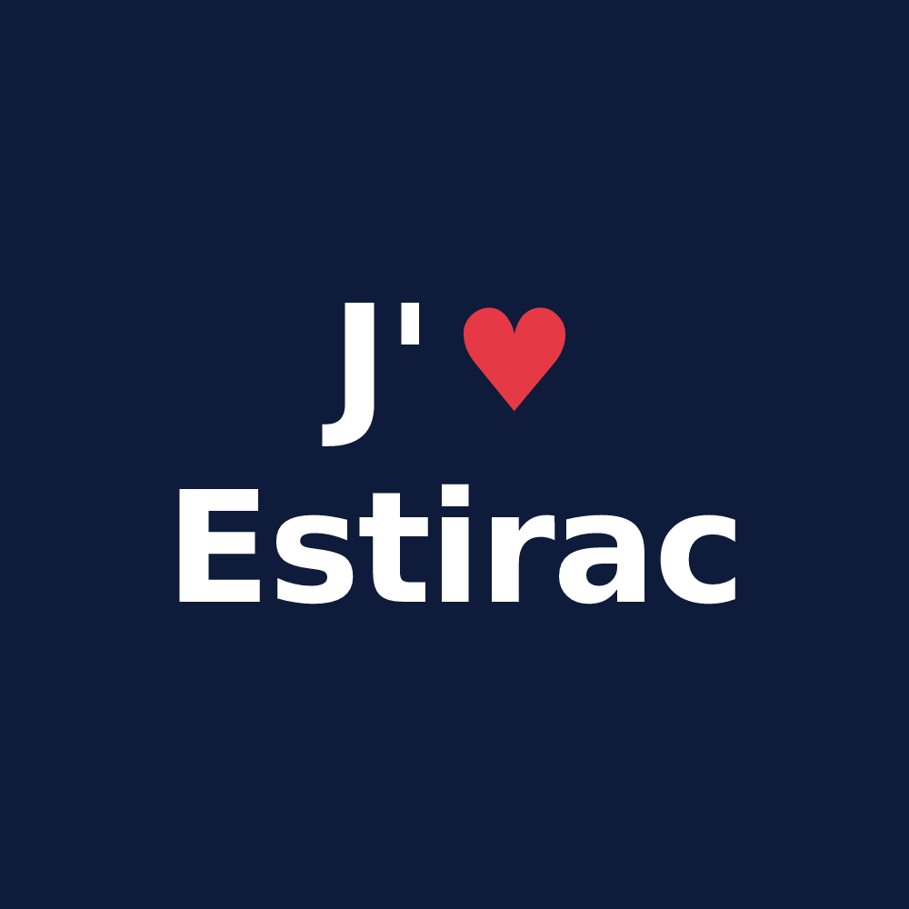 T-shirt personnalisé Estirac — design J'aime Estirac
