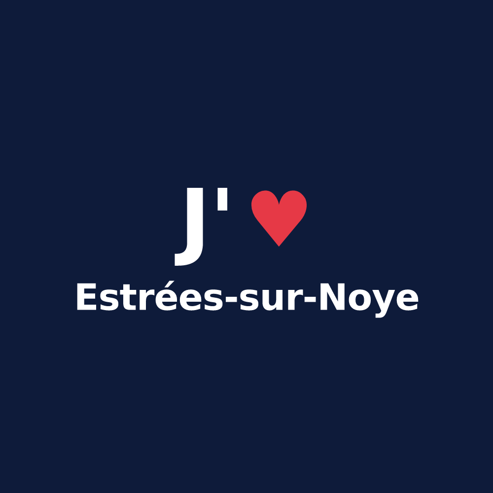 T-shirt personnalisé Estrées-sur-Noye — design J'aime Estrées-sur-Noye