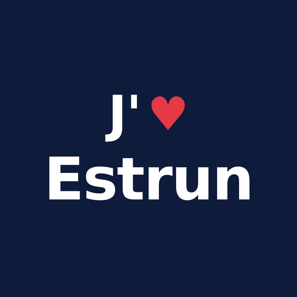 T-shirt personnalisé Estrun — design J'aime Estrun